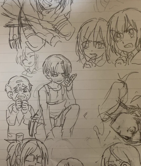 いろいろ描いたけど…(表情練習) 
