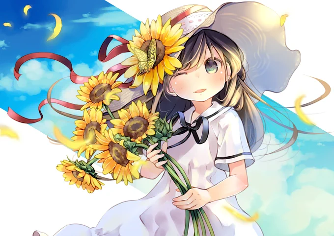#女の子のイラストだけで興味を持ってくれる方へ届け
夏の絵でそろえてみました 