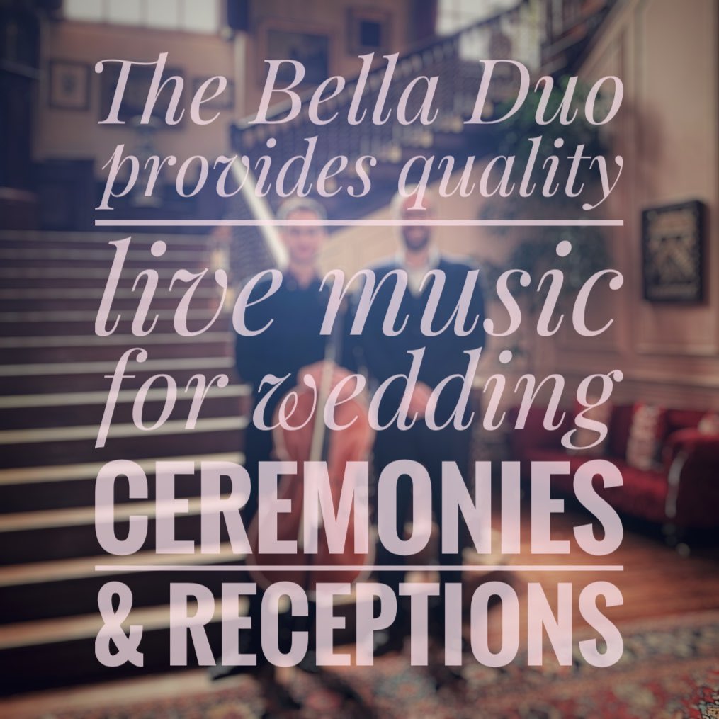 belladuocouk's tweet photo. The Bella Duo provides quality live music for wedding ceremonies &amp; receptions!
https://t.co/IzlKMpkIpG
...
#livemusic #cello #piano #musicians #suffolk #norfolk #essex #weddingideas #weddinginspiration #weddingday #intimatewedding #weddingceremony #weddingreception https://t.co/J43fdXB9x6