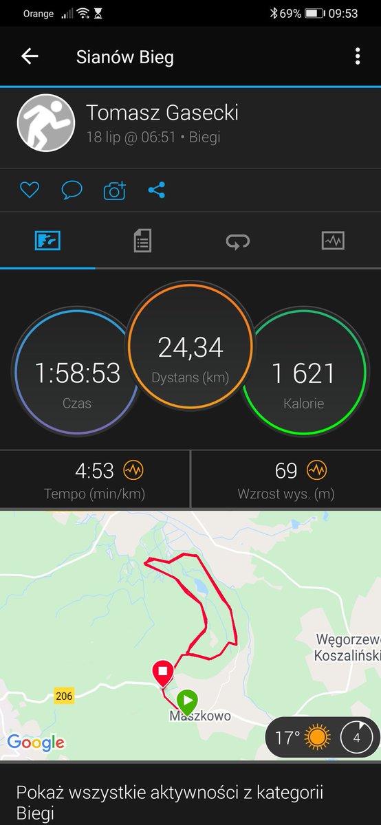 tomasz_gasecki's tweet photo. Pobiegane 🏃♂️. Czas regeneracji zakończony. W tym tygodniu 100km "pękło". #bieganie #hardrunner #biegambolubie #marathotraining https://t.co/ro71phmzQj