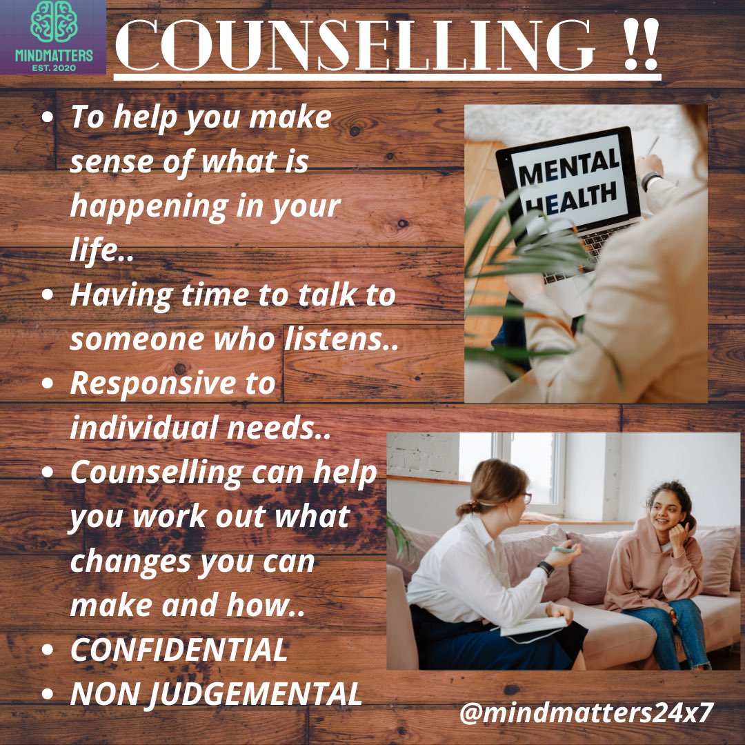 mindmatters24x7's tweet photo. Know about counselling.... it helps you have a sense of what’s happening @mindmatters24x7 follow us for daily updates... and online counselling sessions!!
#SaturdayMotivation #PriyankaChopra #coronavirus #BhumiPednekar #onlinecounselling #followus https://t.co/goIspLNLjz