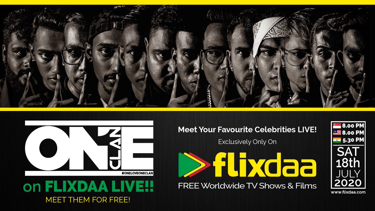 flixdaa's tweet photo. Catch @OneLove_OneClan on #Flixdaa LIVE for FREE Today, July 18th at 8.00pm MYT/SGT!!
Watch them perform & interact with you LIVE! 😎
Exclusively Only on https://t.co/XviiI77ucv Today, July 18th!🕺🏽
Available on Android Mobile, Apple iOS Mobile, Android TV & Fire TV also. https://t.co/qhqn91sZyP