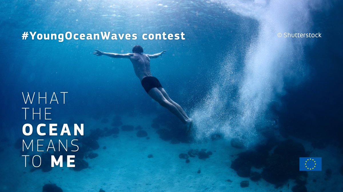 EU_MARE's tweet photo. Crazy about the ocean? Show us what the #ocean means to you &amp; win your prize!
📸 take a picture
📽️make a video
🤳post it on @instagram  with the hashtags #YoungOceanWaves &amp; #EU4Ocean 
 🌊 jury will select 3 finalists
🏆 discover the winners in September
 👉https://t.co/TxIKtlSapc https://t.co/P8UWhszxPL