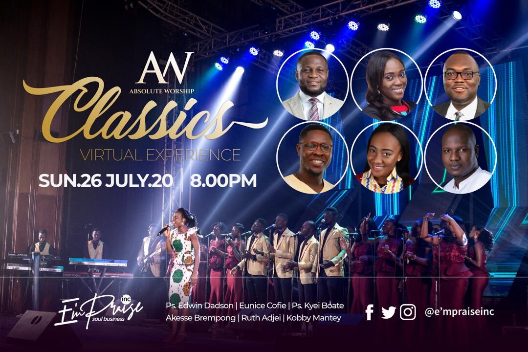 WeFlwLykNBoost's tweet photo. It’s gonna be absolutely Classic. With great throw backs and your favorite tunes from the great @empraiseinc @KobbyMantey @ruthadjei_music @AkesseTheLion @EdwinDadson @eunice_cofie. You can’t miss!!
#AWClassics
#AbsoluteWorship
#E'mPraiseInc https://t.co/0RP9Axojut