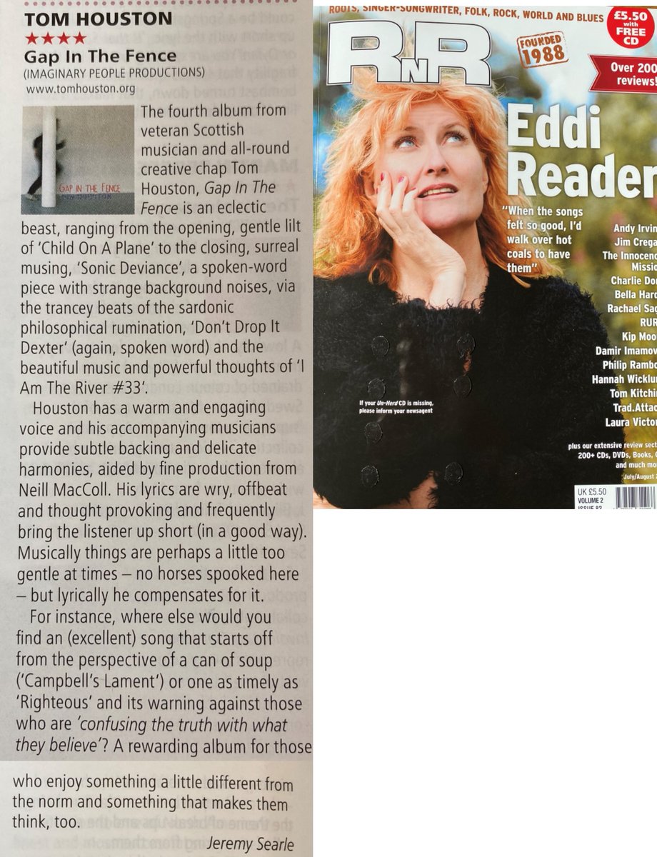 tomhoustonmusic's tweet photo. Here's the latest review of Gap in the Fence from the current issue of @RocknReelR2. #safeforhorses and you can #reaptherewards #appreciated https://t.co/4cdKmZorm5