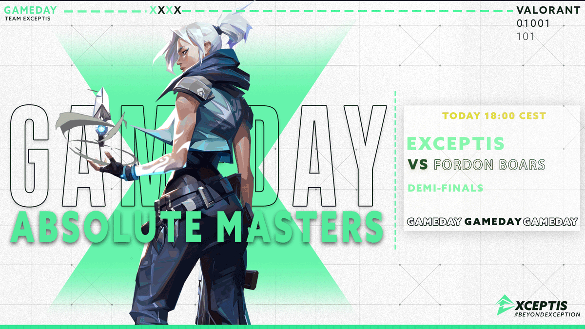 ExceptisAcademy's tweet photo. Nous sommes aux portes de la finale des #AbsoluteMasters
Ce soir à 18h, nous ferons face à Fordon Boars avec un seul objectif, se qualifier 🔥
#BeyondException https://t.co/SgPCKYTAU1