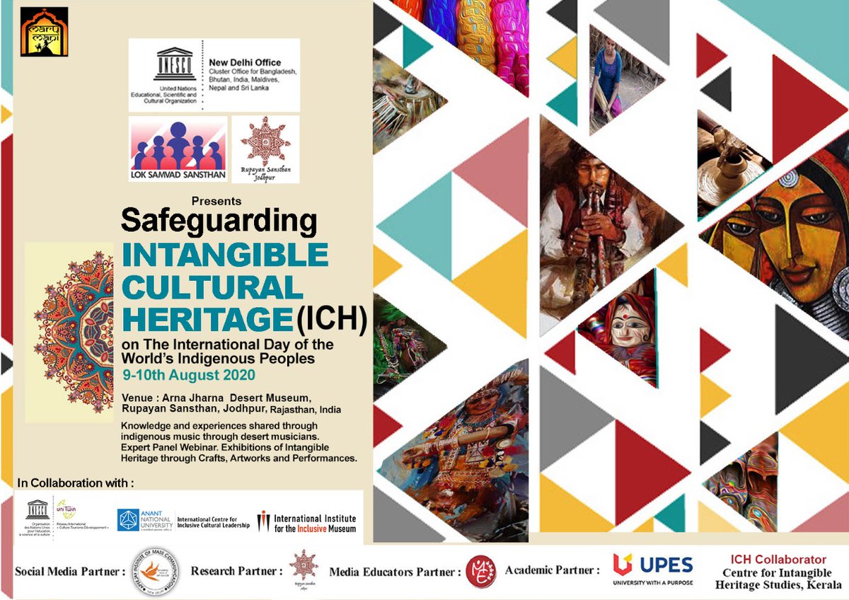 AIMEC17's tweet photo. #ICH INTANGIBLE CULTURAL HERITAGE on The International day of the World's Indigenous People's
9-10th August. 
Live from #jodhpur https://t.co/6ywaOiIB5l