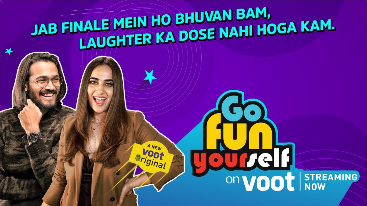 justvoot's tweet photo. What happens when Kween Kusha meets the maha-talented, maha-guest - #BhuvanBam? Some maha-fun! ๐
Head to #Voot tomorrow to watch the hilarious season finale of #GoFunYourself!
@KushaKapila @Bhuvan_Bam https://t.co/fmmWbneuxR