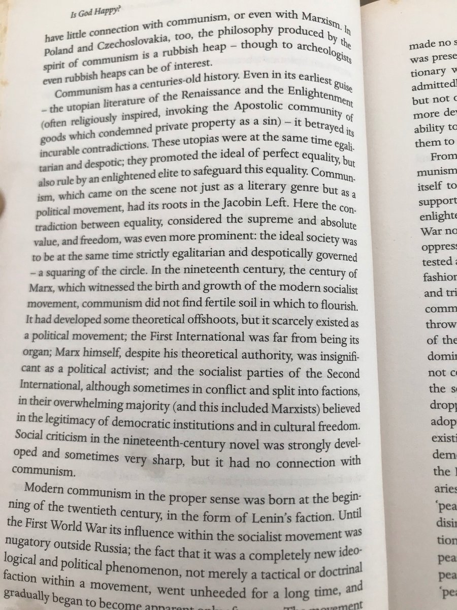 Communism utopias both egalitarian & despotic: They promoted the ideal of perfect equality, but ruled by an enlightened elite to safeguard this equality Jacobin Left believed ideal society to be the same time strict egalitarian & despotically governed, a contradiction.