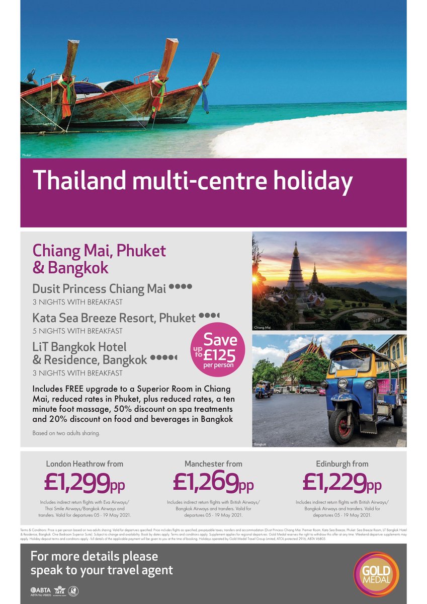 bouthaique's tweet photo. 🐘🏝CHIANG MAI-BANGKOK-PHUKET from £1,229pp
⏩https://t.co/VsaPCRKLag
📧david@eyelinetravel.co.uk📱020 8123 2569
#exploremore #LoveThailand #BigTripIdeas #BucketList https://t.co/XgvZxShDgK