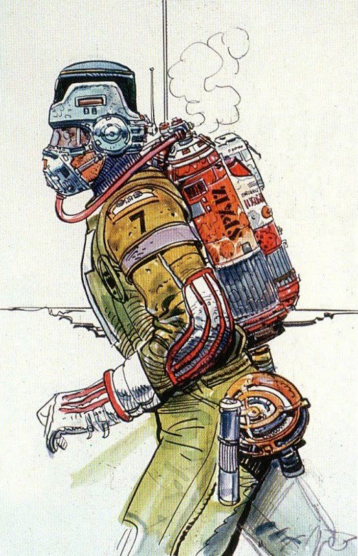 ALIEN costume concept by Moebius, aka Jean Giraud.