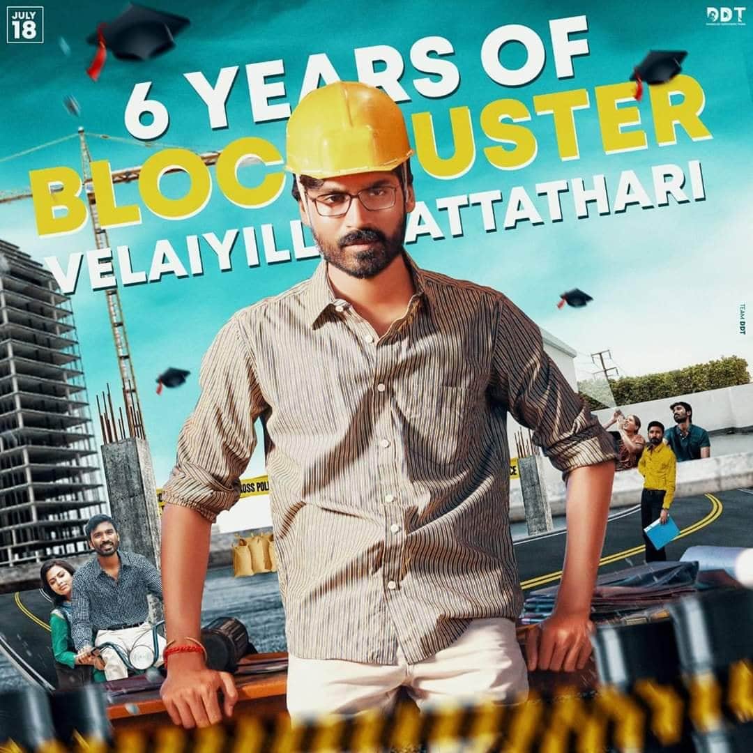 karthikeyan6890's tweet photo. One of the most celebrated movie of @dhanushkraja turns 6 years today !!! ❤️
#VelaiyillaPattathari 💥
@dhanush_chow3 @DhanushTrends
@Amala_ams @anirudhofficial @VelrajR #VIP
#6YearsOfVIP https://t.co/Ebq6wdQSZW