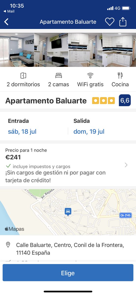 chitirh's tweet photo. #Nadarecomendable #apartamento en #Conil #Cádiz #Baluarte ha cargado los gastos de cancelación después de avisar con antelación de q uno de los clientes ha dado positivo en #COVID19. Ha primado el dinero por encima de la #SALUD y es más, no le importaba q hubiesen ido #Apartelius https://t.co/rPYScsavDZ