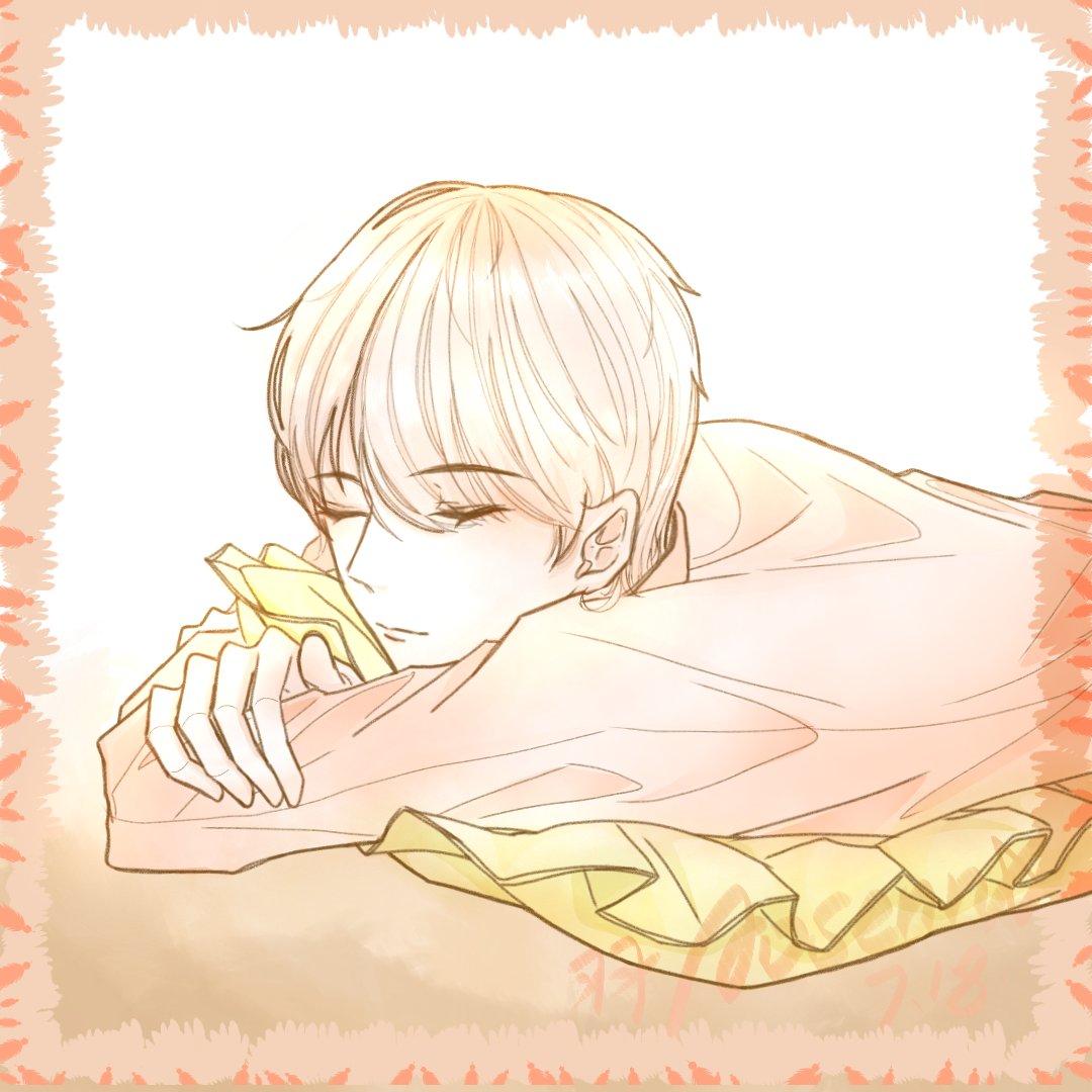 Aosennku's tweet photo. 是午睡中的羽嗷~
（好久沒畫畫了手有點生ww勿怪）
@shygo_lone（會不會有幸被看到w抱歉打擾!）
#不會跌倒的羽毛 https://t.co/aLqojMsYlp