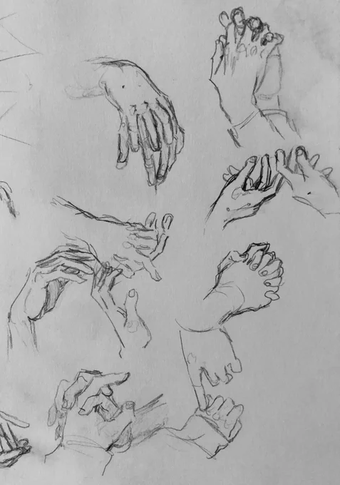 A collection of hand doodles I drew the other night at like 4am because Yearning™ 