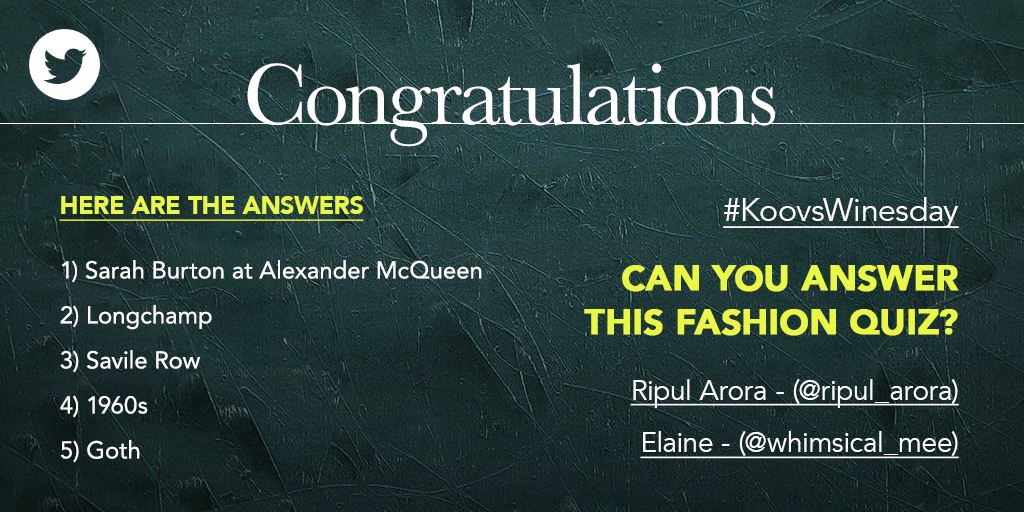mykoovs's tweet image. Congratulations ❤️ to the winners of #KoovsWinesday - Can you answer this fashion quiz?
You have won GV of 2k each. 😍 👏 
@ripul_arora 
@whimsical_mee