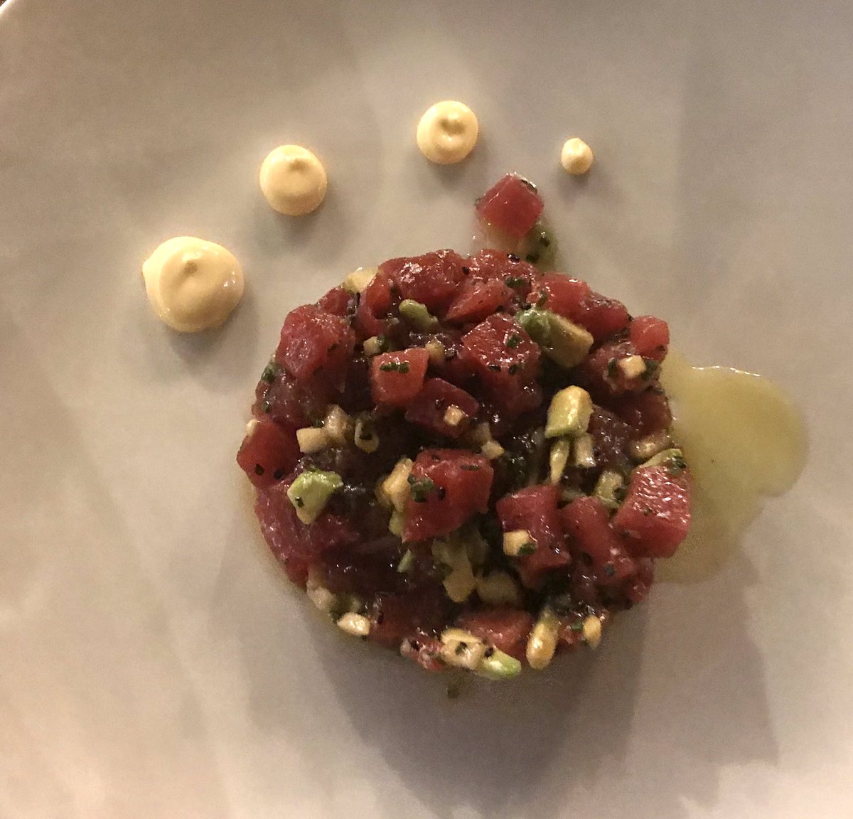 RenoirGuides's tweet photo. #ibiza2020 #ibiza #eivissa @esventall very good meal at the always excellent #esventall last night. Great service.
#atuntartar 
#croquetasdegamba
#10hour #paletilladecordero
#espuma de #greixone https://t.co/K2DGJy0nm4