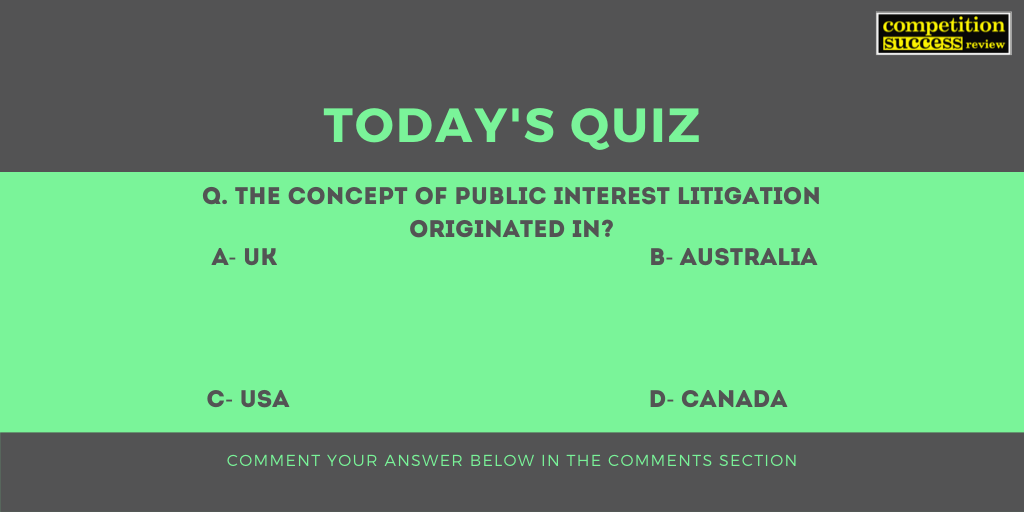 csr_csrmagazine's tweet photo. Comment the answer in the comments section.
The correct answer will be posted by 6 PM today.
#CSRQuickPrep #CSRMagazine #Competitionsuccessreview #CurrentAffairs #currentaffairsupsc #CurrentAffairsQuiz #QuestionOfTheDay #upsc #upsc2020 #upsc2021 https://t.co/3I5pIZvpWF