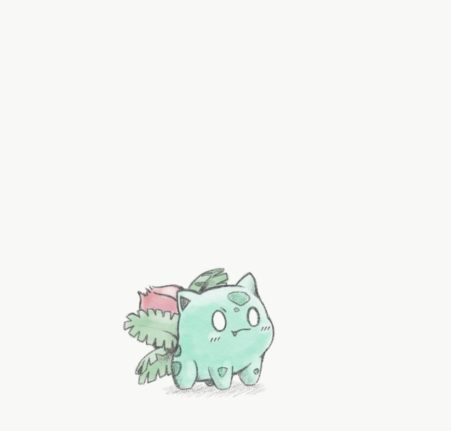 bulbasaur no humans pokemon (creature) solo simple background fangs fangs out full body  illustration images