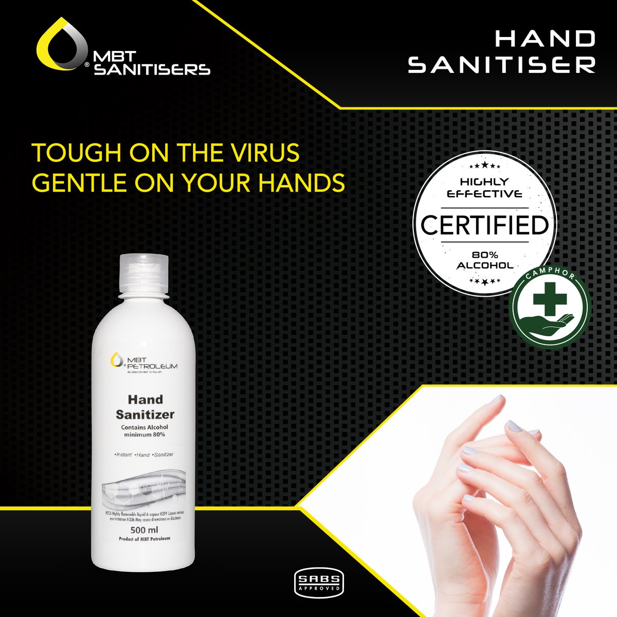 MbtPetroleum's tweet photo. MBT Hand Sanitiser available now from MBT Sanitisers.

Contains 80% alcohol for extra protection.
Camphor added.
Available from 500ml to 100L

Order Now!
Cell: 012 991 3093
Email: sanitise@mbtpetroleum.co.za
https://t.co/OViJuMjHx0

#MBT #MBTPetroleum #HandSanitiser https://t.co/NW8rUmYxsp