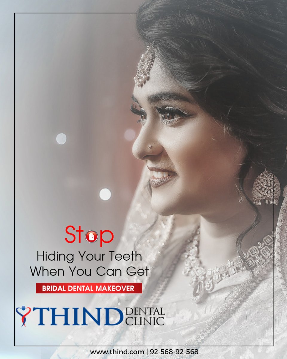 ThindClinic's tweet photo. Get a picture perfect smile for your special occasion at Thind Dental Clinic.☺️
.
.
#Bridal_Dental_Makeover

Call For Appointment - 92568-92568

#thinddentalclinic #dentistry #consultation #givesmile #happiness #dentalcheckup #beautifulsmile #healthyteeth https://t.co/MxxtmwEZt3