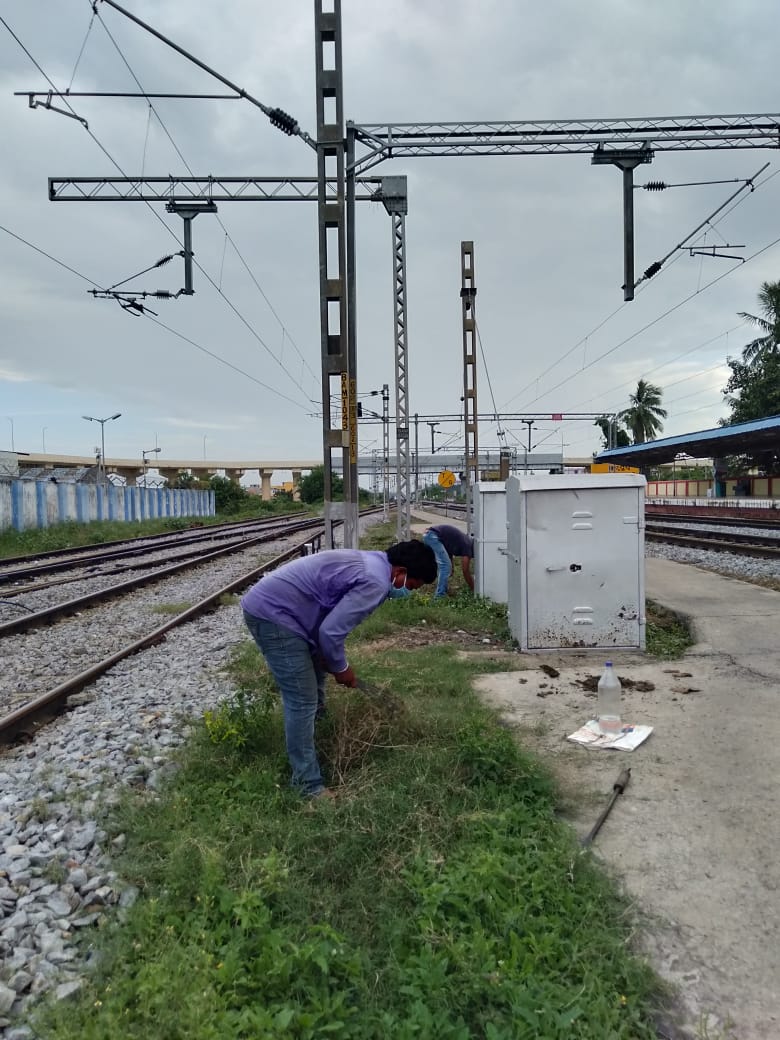 DRMKhurdaRoad's tweet photo. @RailMinIndia #COVID19
Migrant workers engaged by @eastcoastrail in different Rail projects under #GaribKalyanRozgarYojana 
On dt.17.07.2020, Migrant workers utilised in Jungle cleaning work near Brahmpur Yard  #Ganjam /Odisha  
 @drmsambalpur @drmwat_ecor https://t.co/NH3Zqc1eBo