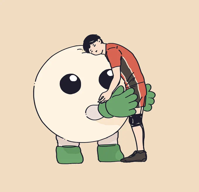 影山選手とバボちゃん? 