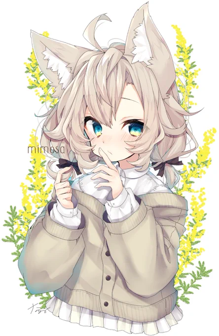 #女の子のイラストだけで興味を持ってくれる方へ届け
オリジナルけもみみ娘好きに届いて 