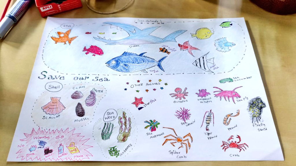 ericabaenakato's tweet photo. ¡Madre mía con mi madre! Además de artista, enseña #vocabulario #marino y #ecología (en #inglés) con un #juego muy chulo para el #verano 🦀🐡🐙. ¿Te apuntas? Sigue leyendo 😁👇 https://t.co/nkOgsShFDq