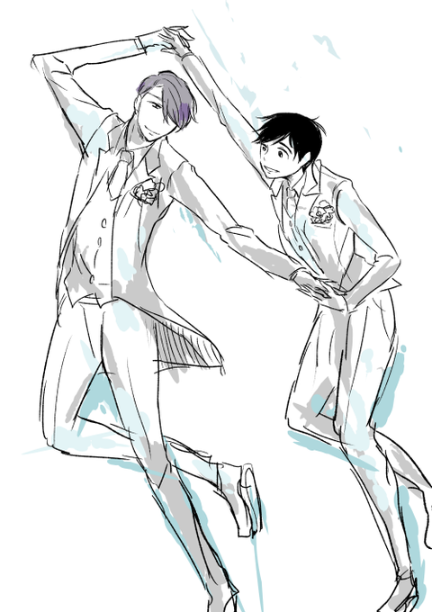 #踊る師弟はYOIぞ
踊ってる2人を描いた覚えが全くなかったけどログをさかのぼって探したらあった!! 