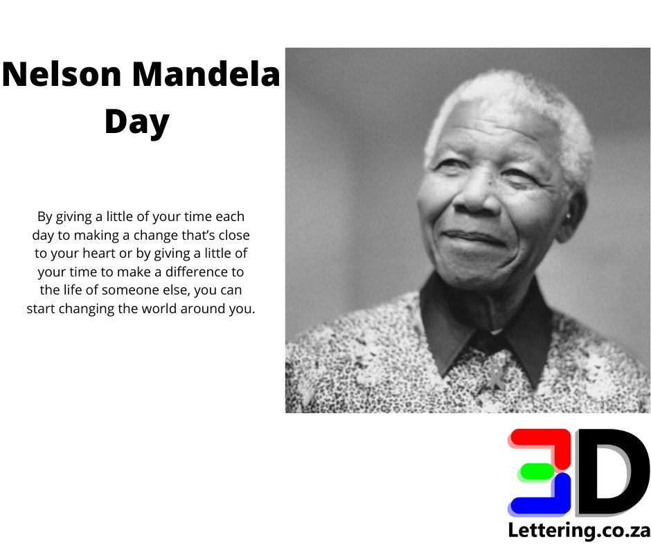 Happy Mandela Day South Africa! This day is not only about commemorating the life and work of Nelson Mandela but it is also about making positive change.
#MandelaDay2020 #change