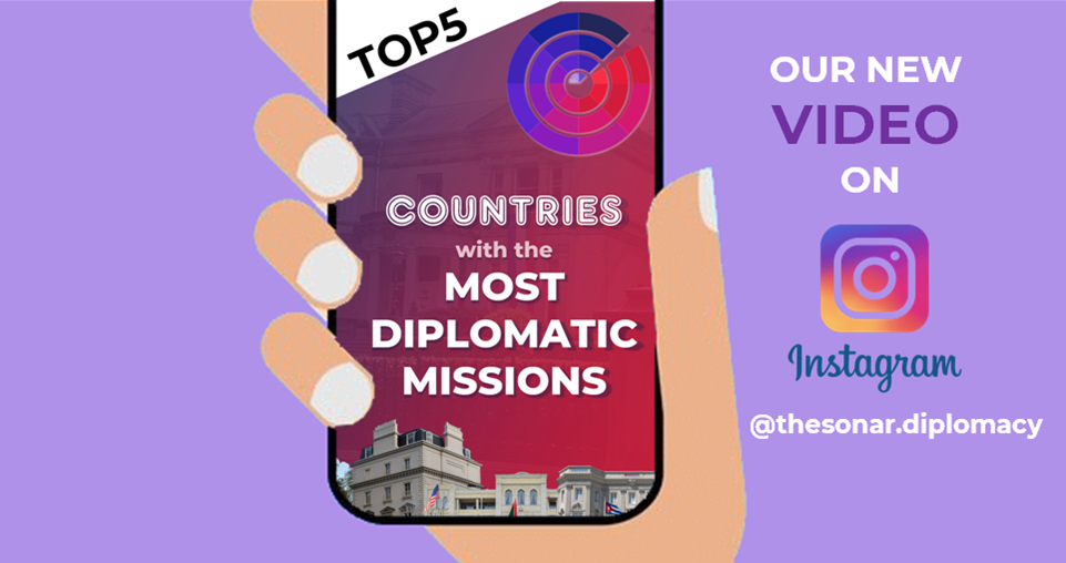 THESONARinstitu's tweet photo. TOP 5 of the COUNTRIES WITH THE MOST DIPLOMATIC MISSIONS! 🌐
#DiplomaticMissions are all sorts of representation of one country to another country. They include #Embassies, #Consulates, #PermanentMissions, etc.
>📺> https://t.co/1leFF4ZXth https://t.co/5gGK01y0jx