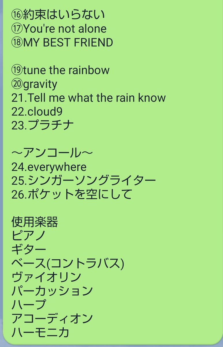ソラ 妄想シリーズ 坂本真綾さんコンサート Inヴェネツィアのセットリスト考えてみました