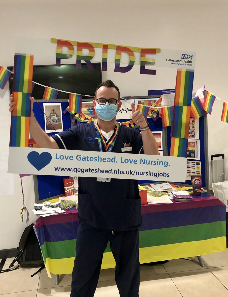 mikee3711's tweet photo. I’ll be honest, never had much selfconfidence, struggled with #mentalhealth since ‘coming out’. Been difficult to feel ‘part of the team’ at times esp when prev moving hospitals. I finally think I’ve #foundmyplace @QEGateshead @ghntlgbt Yesterday meant a lot to me 😊🏳️‍🌈#QEPRIDE https://t.co/9rR01DHp4j