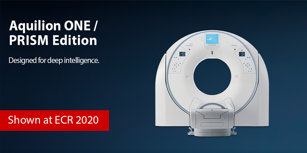 CanonMedicalEU's tweet photo. The Aquilion ONE / PRISM Edition CT launches at the Virtual #ECR2020. Head to virtual booth for more information: 
https://t.co/eYbEVk0jio

#CT #DeepIntelligence.#NewReality #MadePossible https://t.co/ianK5dBYbM