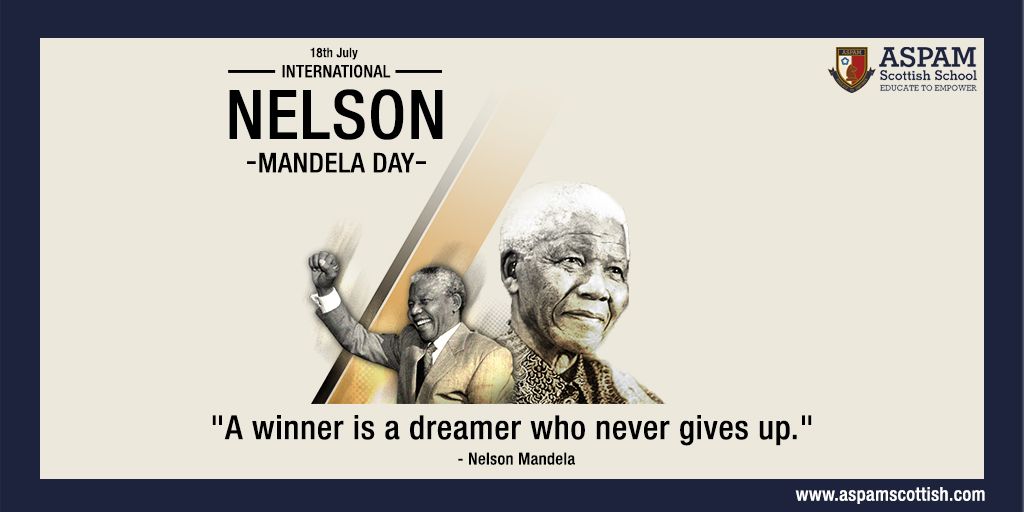 AspamSchool's tweet photo. On International Nelson Mandela Day, let’s teach our children to take up the challenges and never give up.
.
#aspamscottish #bestschoolinnoida #nelsonday #Nelsonmandeladay #internationalmandeladay #mandeladay2020 #celebratesuccess #motivationalday https://t.co/Z5BblC7tzj