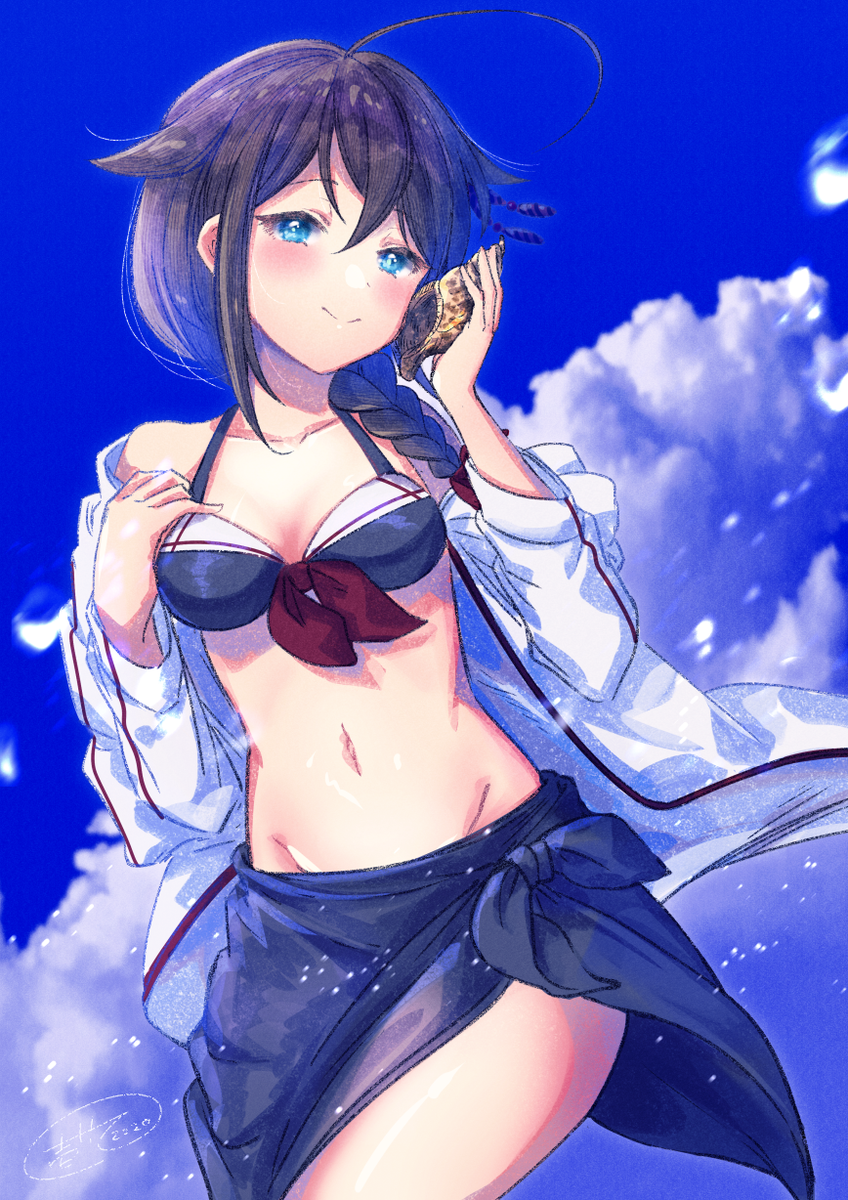 時雨(艦これ) ,時雨改二 「#女の子のイラストだけで興味を持ってくれる方へ届け
艦これ編 」|壱十九 / illustratorのイラスト