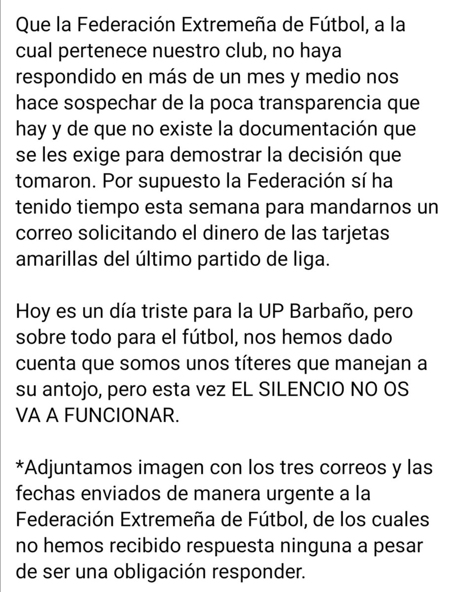Unión Polideportiva Barbaño tweet media