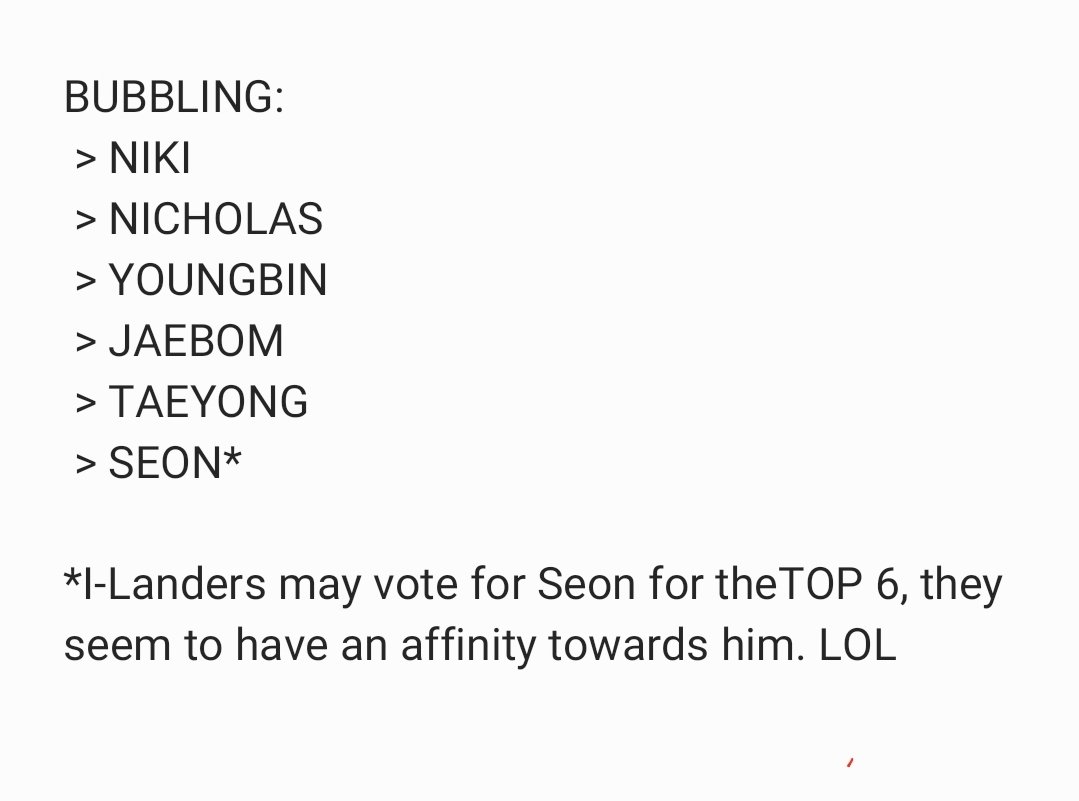 laurel_jenn's tweet image. After watching #ILAND_EP4 &amp;amp; knowing how the top 12 will be determined, here's my TOP PICKS.

I-Landers + Producers:
1. HEESEUNG 
2. K
3. JUNGWON 
4. SUNGHOON
5. GEONU
6. JAY

GLOBAL VOTING:
7. JAKE
8. SUNOO 
9. TAKI (?)
10. DANIEL
11. HANBIN (?)
12. EJ

#ILAND 
@mnetiland