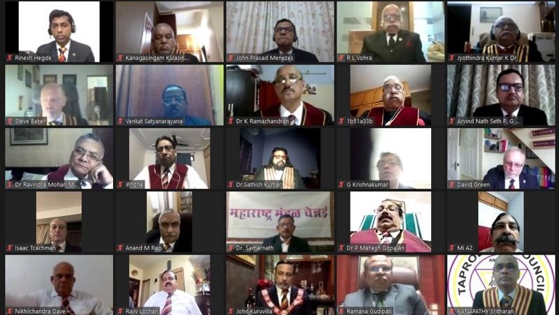 BombayFreemason's tweet photo. The Royal and Select Masters District Grand Council of Southern India yesterday became the first among all Districts of Sovereign Indian #ProgressiveOrders to conduct a virtual business meeting in lieu of a physical Annual Convocation. An excellent meeting, widely attended. https://t.co/NvBJPMMEcL