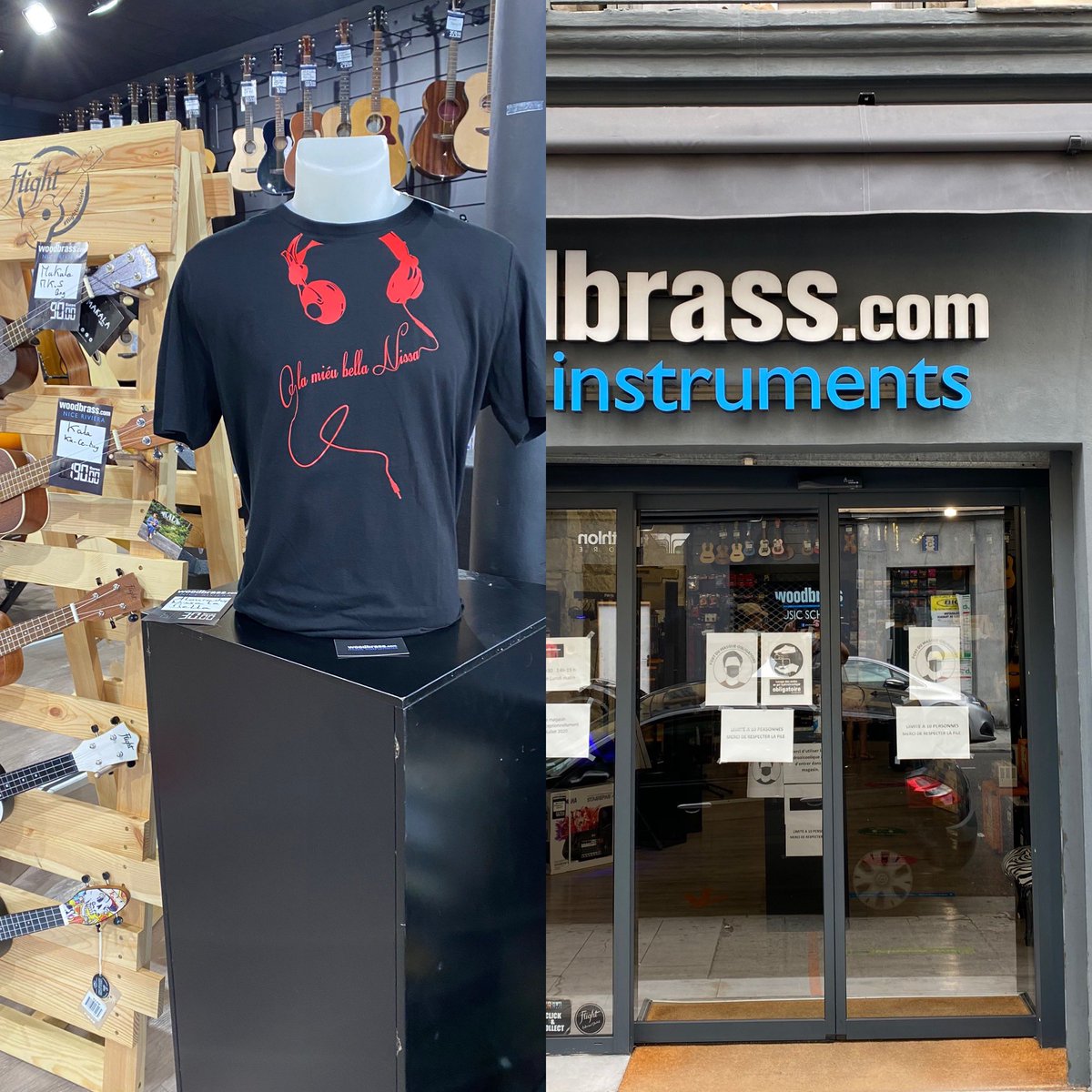 Alourashop's tweet photo. Bienvenue à notre nouveau partenaire Woodbrass Nice côté d’azur . Retrouvez notre petite collection #nisslabella en vente dans le magasin merci à toute l’équipe pour leur confiance #Nice06 #nissa #CotedAzurFrance #cotedazur #madeinpaca #Jazz #festivaldejazznice https://t.co/jXCdLgQErd