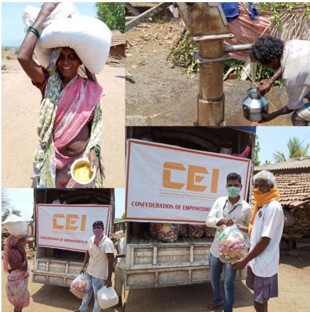 Soukhya_R's tweet photo. CEI began first phase of distribution of food provision, medical aid &amp; other relief provision(Ist Phase) in Sakuwadi tribal village (Sudhagad Tehsil, Raigad).Sakuwadi village is located near valley region,tribals here suffered heavy damage in #CycloneNisarga. #CEIReliefInitiative https://t.co/vN3knqV6hZ