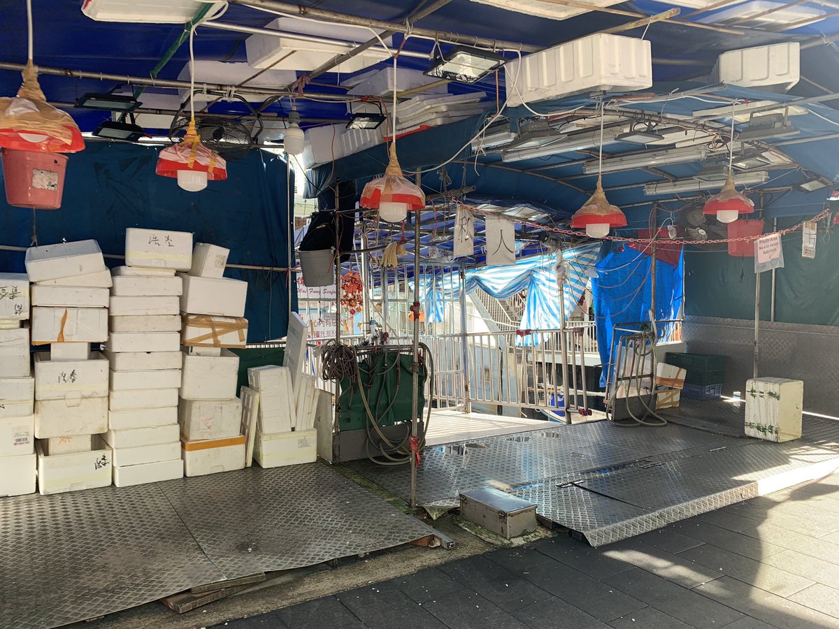 In recent history, Aberdeen has been best-known for its seafood stalls and restaurants, but like everywhere they’ve been hit hard by the virus too. Every single shop was closed today — on a Saturday.