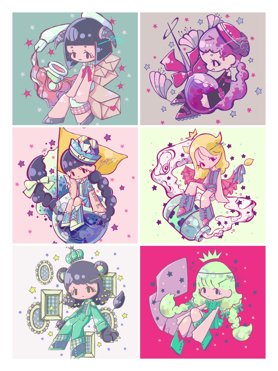 よらい 女の子のイラストだけで興味を持ってくれる方へ届け 12星座シリーズイラスト描き終えました Illustration Art T Co Hfoxopjhnu Twitter