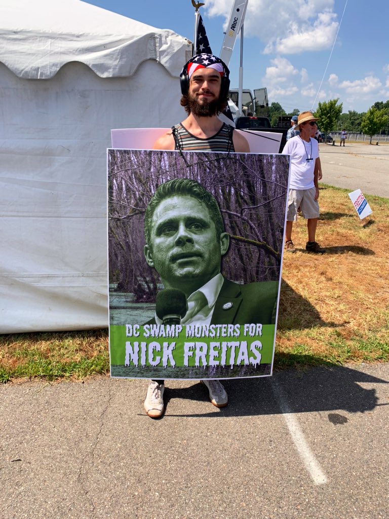 This is outside the Freitas tent