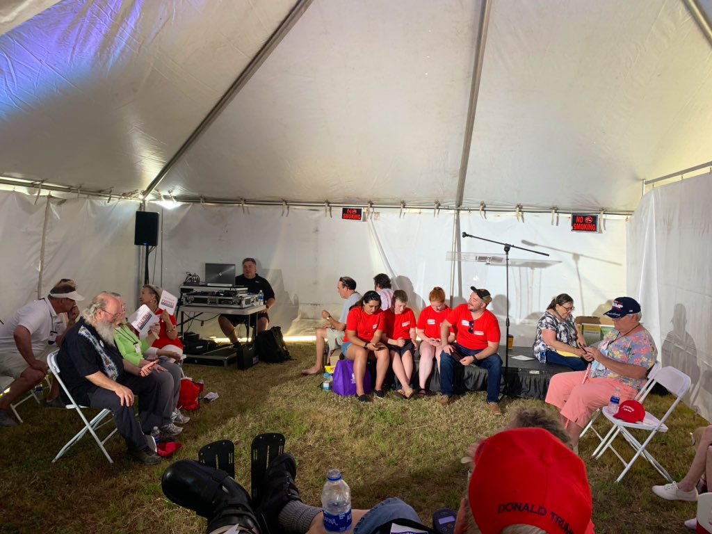 This is inside the Freitas tent