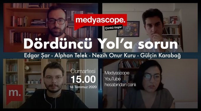 Medyascope'ta sizden gelen kişisel ve siyasi soruları <a href="/AlphanTelek/">Alphan Telek</a>, <a href="/edgarsar91/">Edgar Şar</a> ve @gulcinka86 ile cevapladık. Sevdiğimiz filmlerden ideolojik duruşumuza, memleketlerden Türk dizilerine her şeyi konuştuğumuz keyifli bir yayın oldu. Linkten izleyebilirsiniz youtu.be/ABeSQI31auA