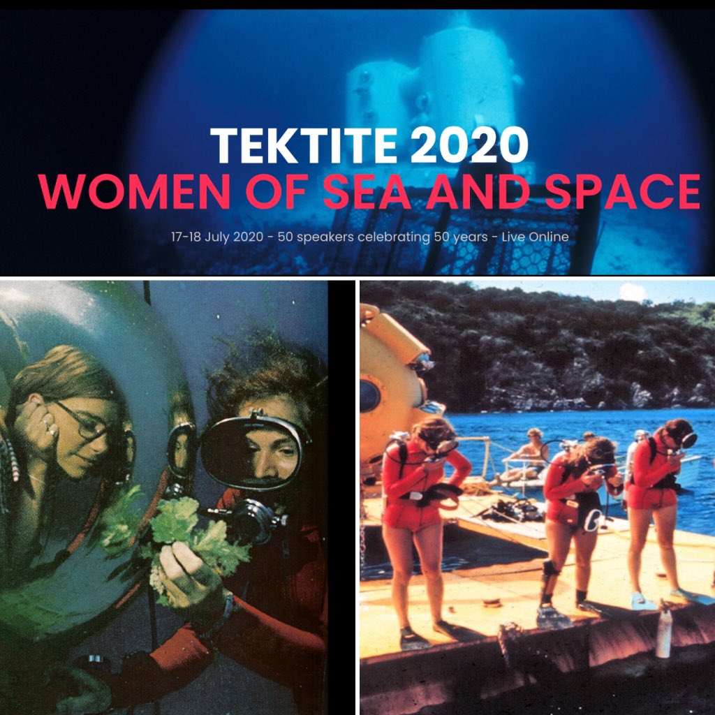 Astro_Jessica's tweet photo. Tune in for Day 2 of @tektite2020! Today at 2:00 ET featuring “The Age of Aquarius” - I’ll be speaking with various #aquanauts and #astronauts about our adventures both on and off the planet. Don’t miss remarks from #SylviaEarle at 4:30. Watch here: https://t.co/90JtPmBgxC https://t.co/t4oH6oaqRX