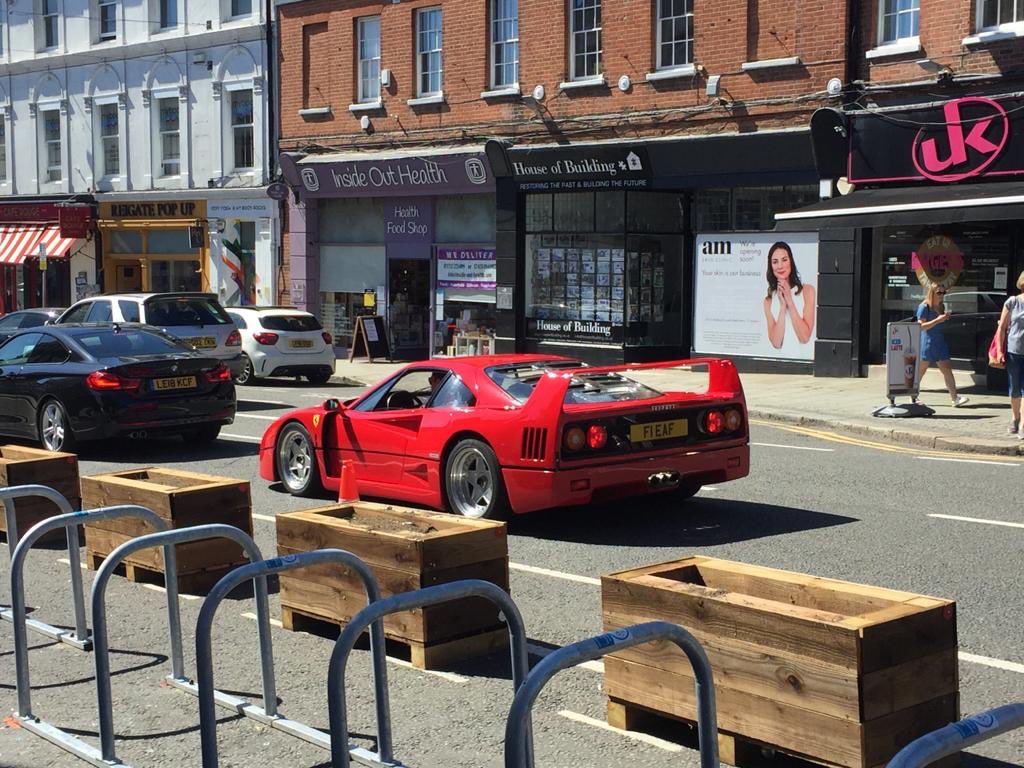 Road2Adventures's tweet photo. Unicorn spotting in Reigate today.

Love seeing an F40 being used.

@Ferrari #ferrari #ferrarif40 https://t.co/7bCiiA4lFG