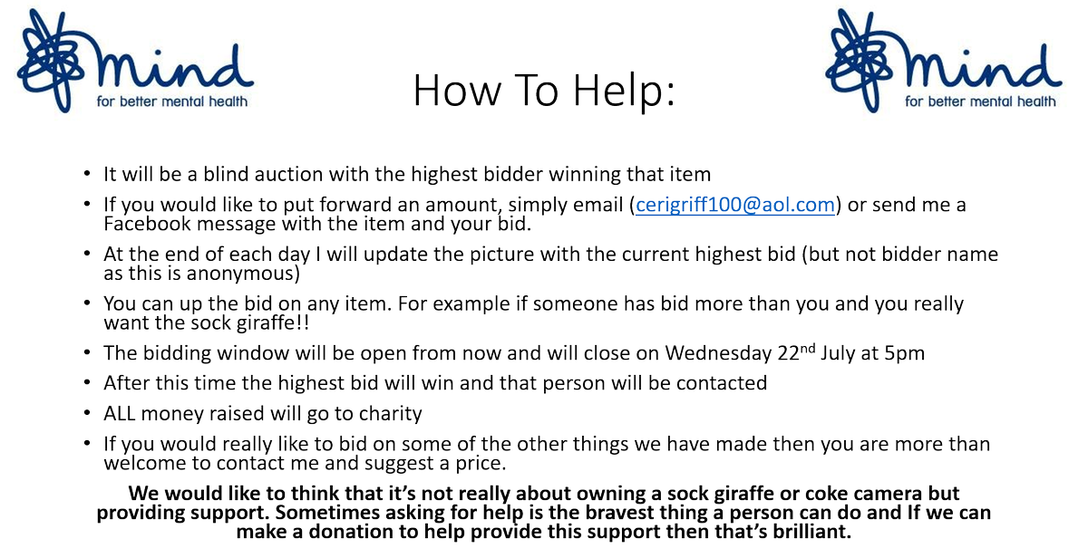 ceriontraining's tweet photo. UPDATE: See the picture for updated bids. The auction will be running until Wednesday 22nd July at 5pm. If you feel you could spare anything it would be greatly appreciated.
https://t.co/S9iew90siL https://t.co/Svl6JIwGZc